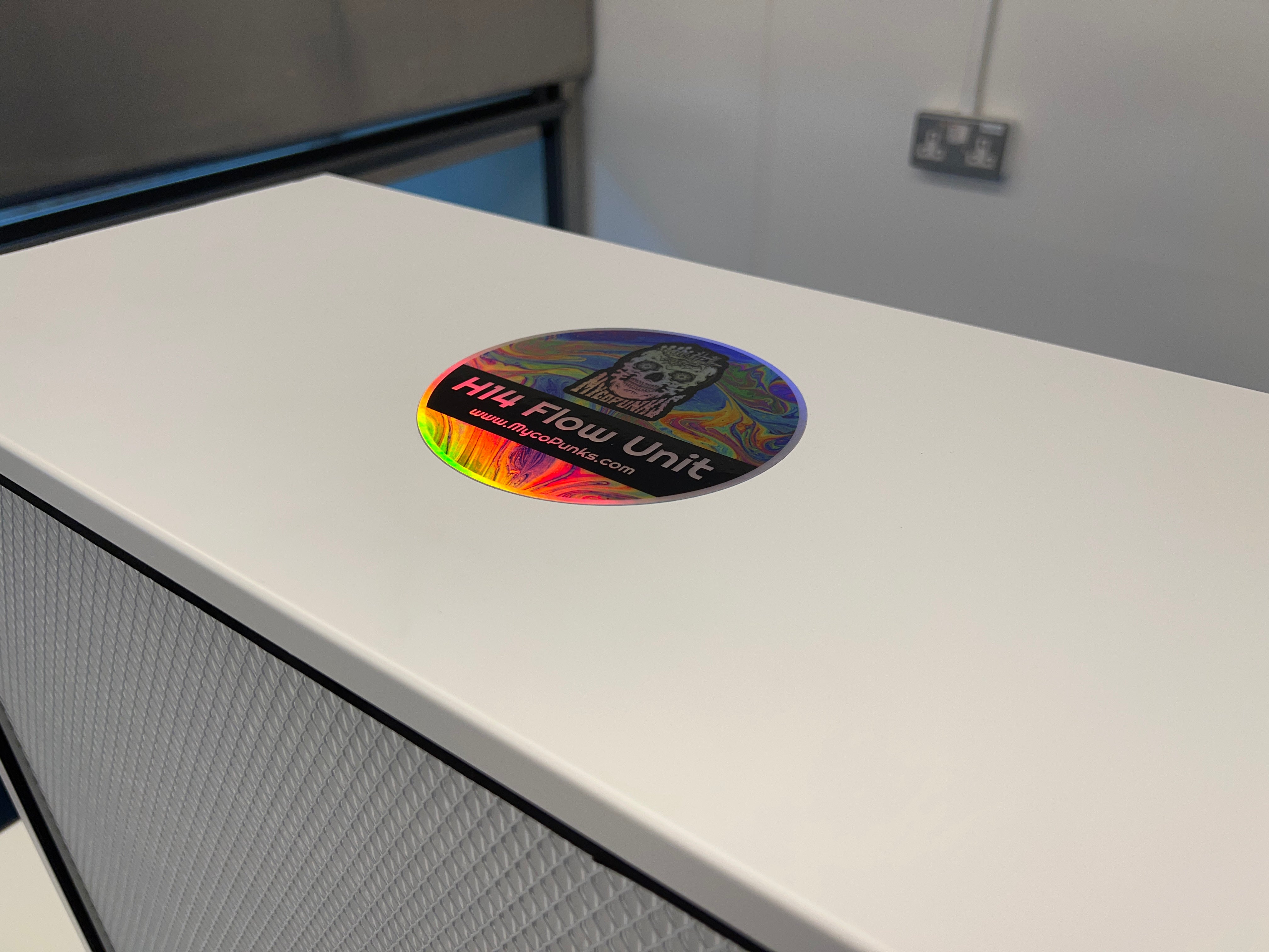 A view of the top of the MycoPunks V2 2x2 Flow unit